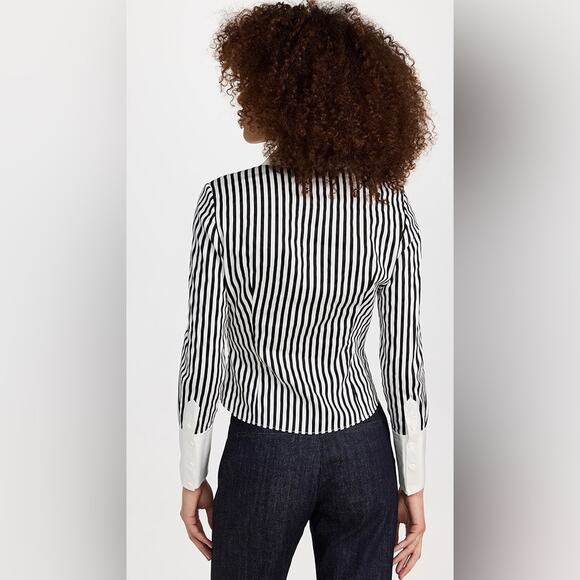 Alice + Olivia Melia Fitted Button Down Top L - Picture 6 of 8